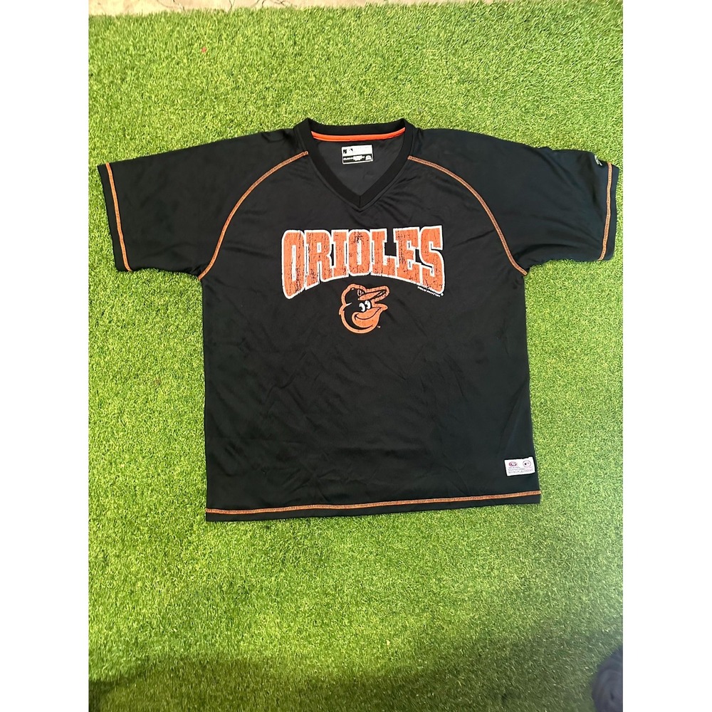 True Fan Jersey Men's‎ 2XL Black Baltimore Orioles Baseball Team Raglan Sleeve